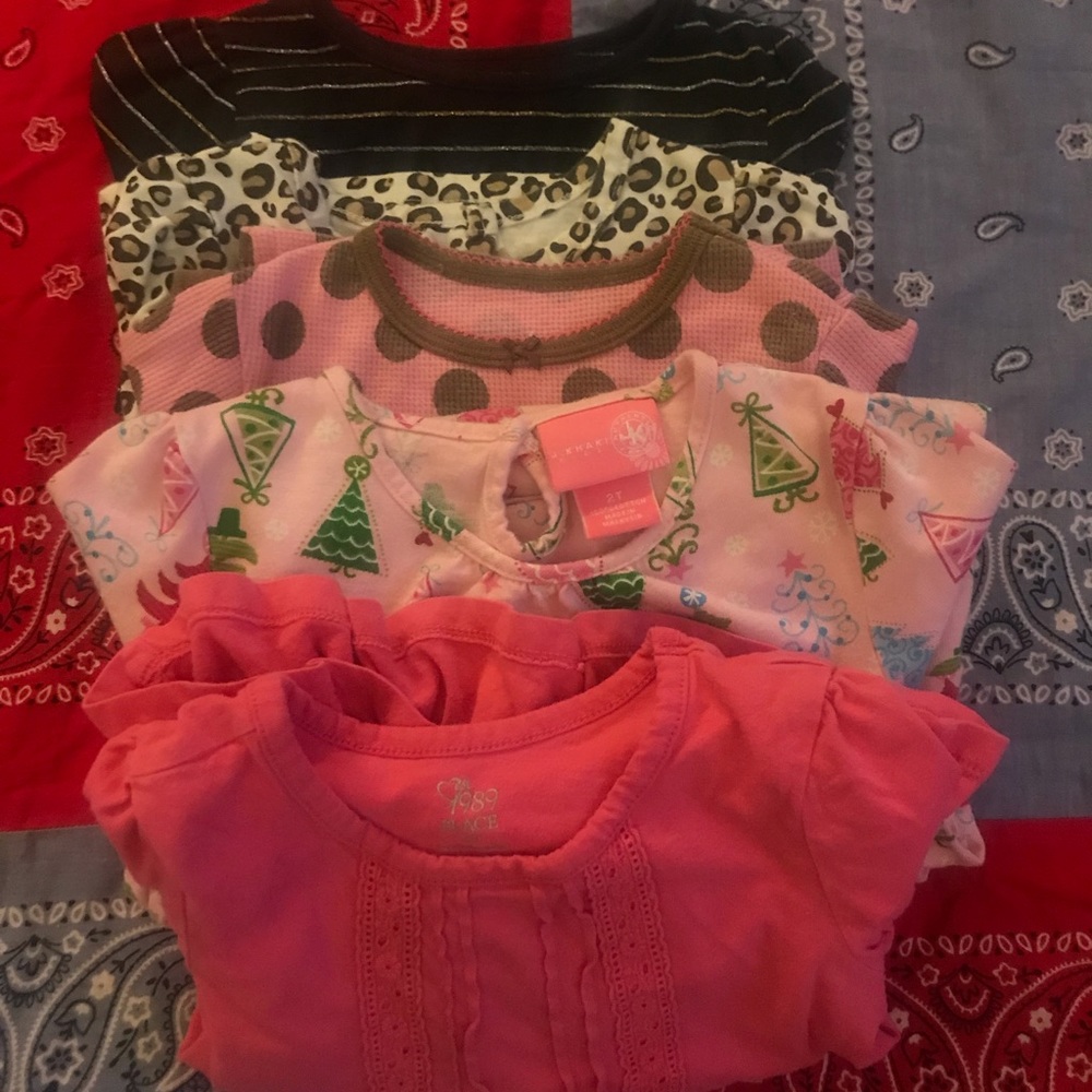 Lot of 5 Girls Tops size 2T